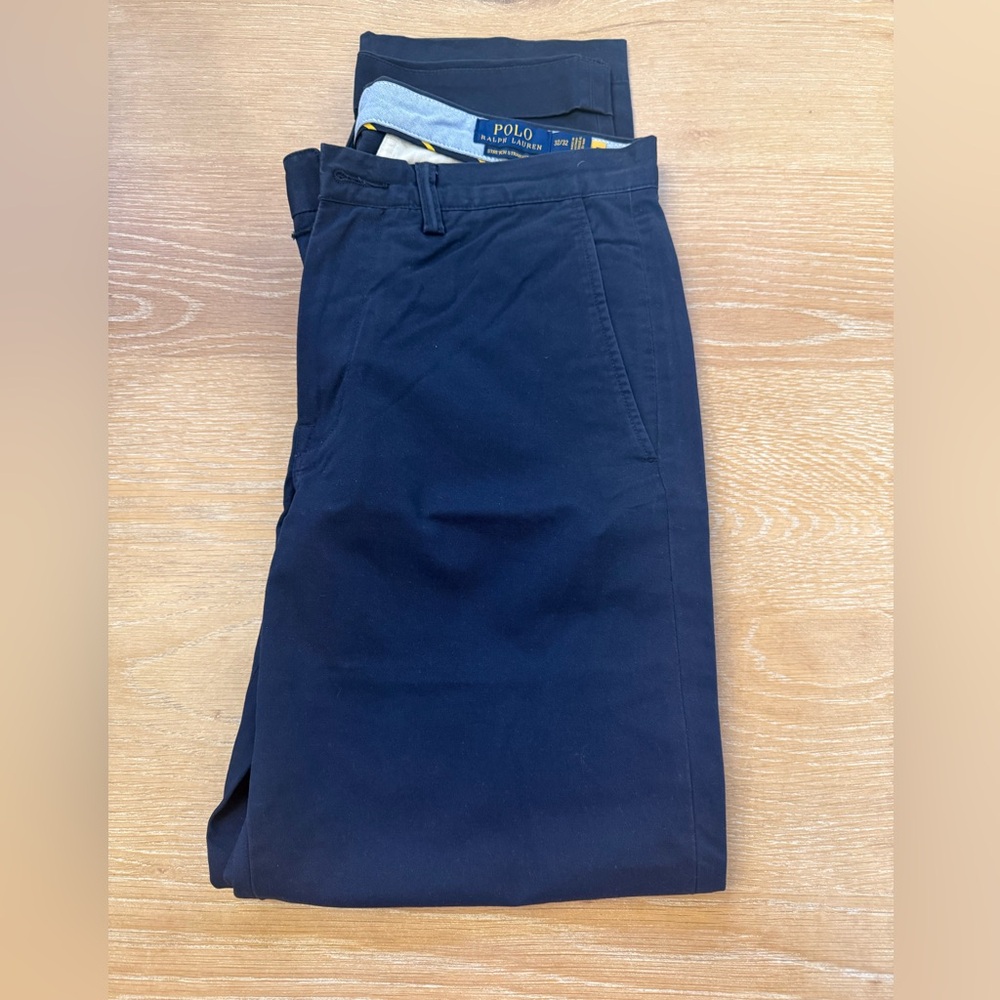 Men’s Ralph Lauren Polo Navy Chino Pants. Sz 32/32. Great condition. Worn once. - Picture 3 of 3